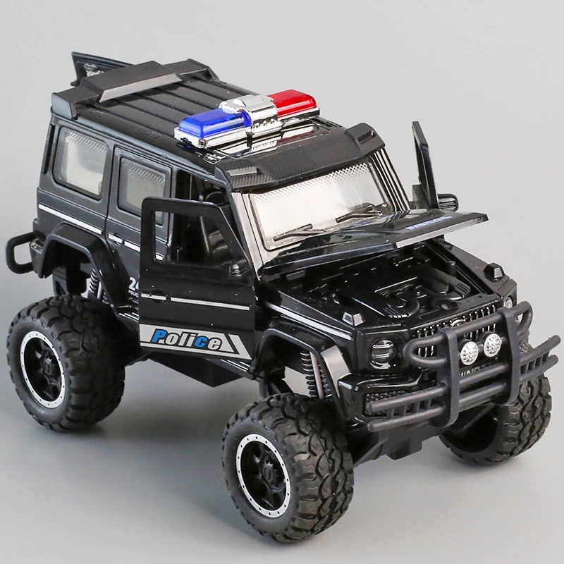 大奔车玩具G63越野减震车模儿童惯性声光遥控合金挖掘机越野车