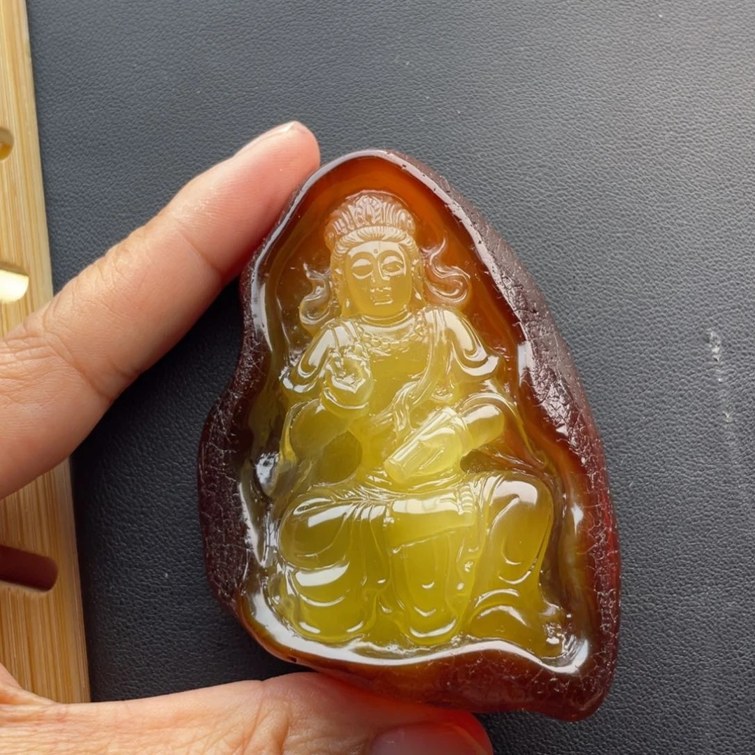 琥珀未镶嵌颈饰天然琥珀蜜蜡