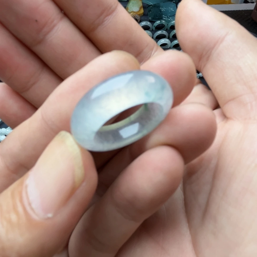 未镶嵌定制翡翠圈口15号