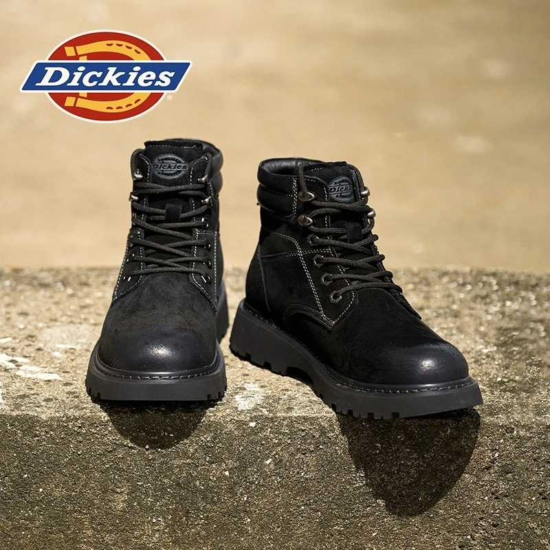 Dickies2025新款冬季男士复古休闲时尚靴子潮流增高马丁靴