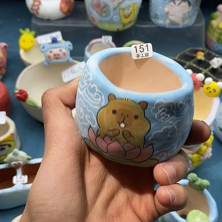 红陶151 手工盆接图定制 底瑕