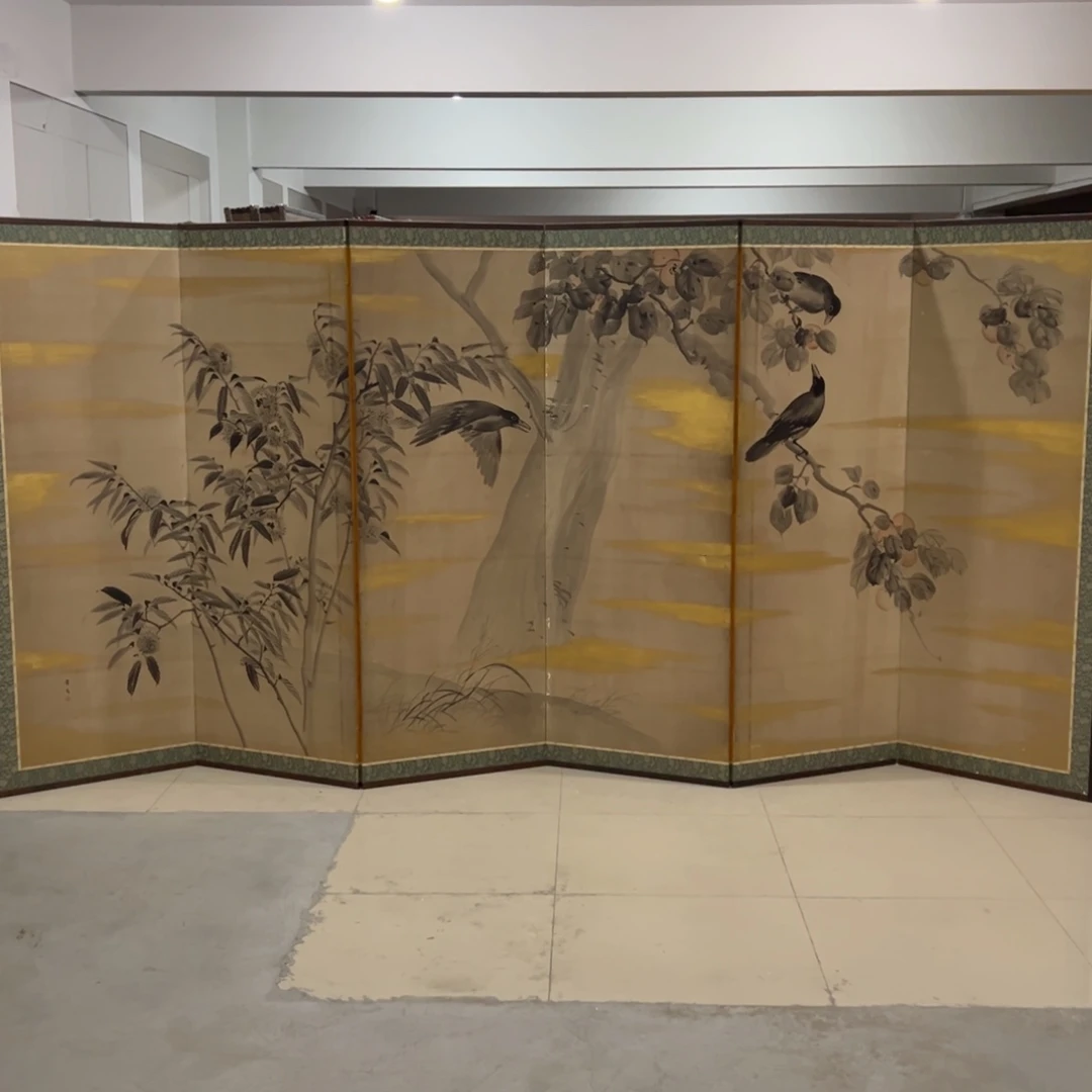 绘画屏风框画茶空间设计