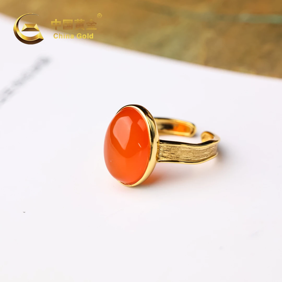 【中国黄金】颜川 | 南红*戒指*S925银镶嵌-J1133-Y