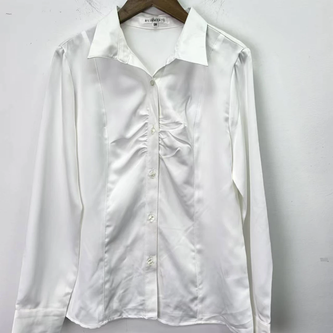 P6 前压褶白色净版衬衣