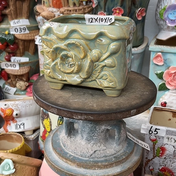 紫砂花盆粗陶材质多肉花盆