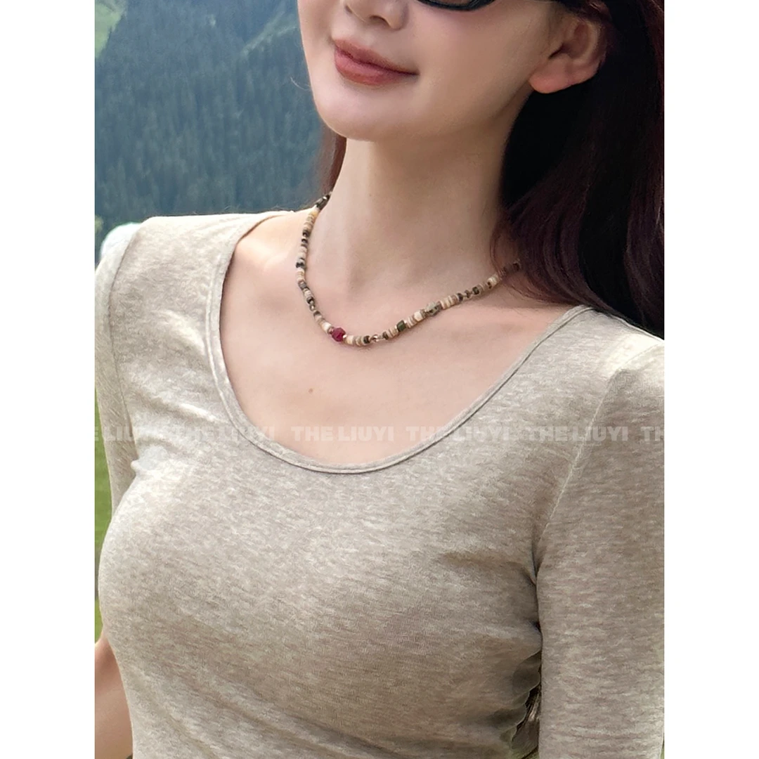 不锈钢项链 【LIUYI】时尚复古波西米亚气质小众设计感项链2721