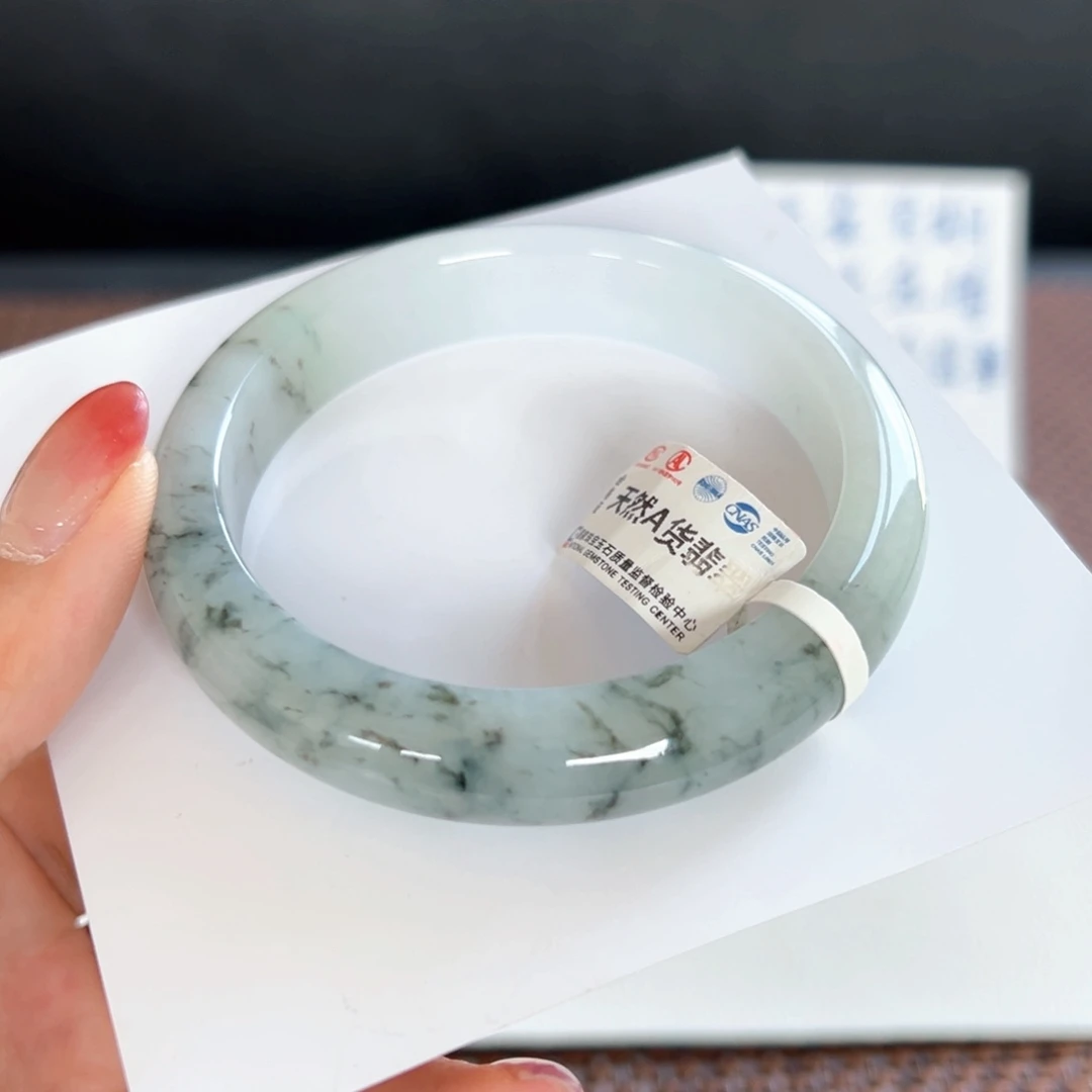 翡翠未镶嵌手镯30号 56.8