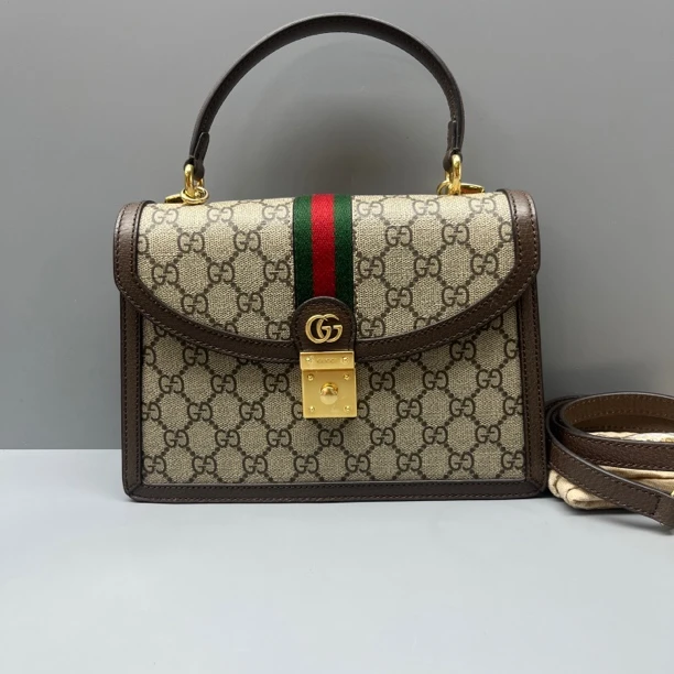未使用 GUCCI/古驰 老花ophidia系列邮差包 尺寸25*17 SV16583