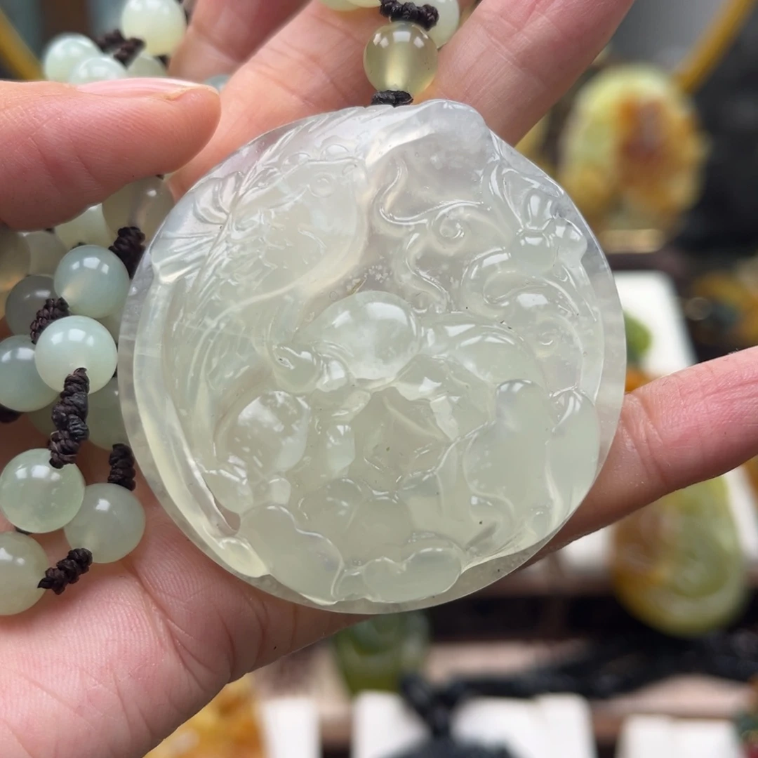 岫玉未镶嵌挂件挂件