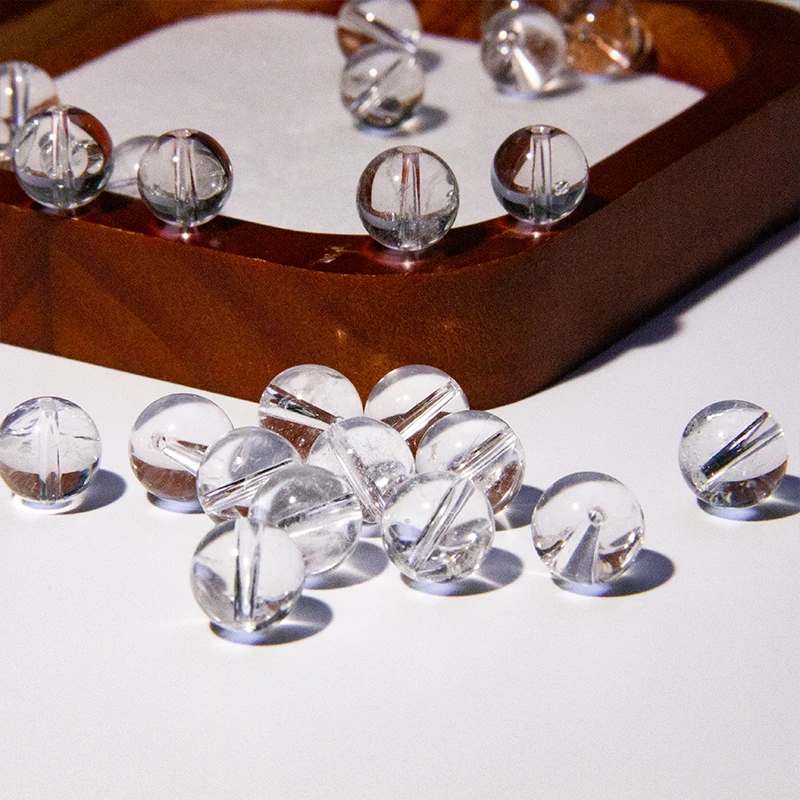 白水晶单珠10mm+(10颗一组)多样性发一 编号O1166