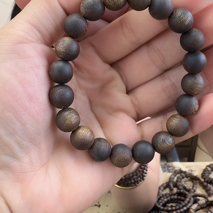 手串沉香绿奇楠沉香手串1.0圆珠单圈7克 多样性发一条