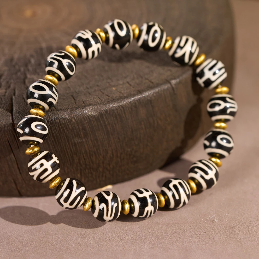 （一芳）黑白牙牙阵阵手串 H5LADA 多样性发一