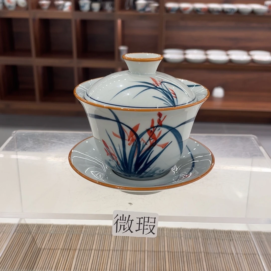 微瑕釉下彩纯手绘