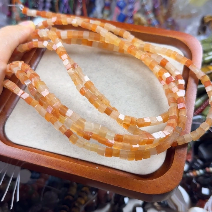 查罗石合金散珠卡4红东陵方块一条