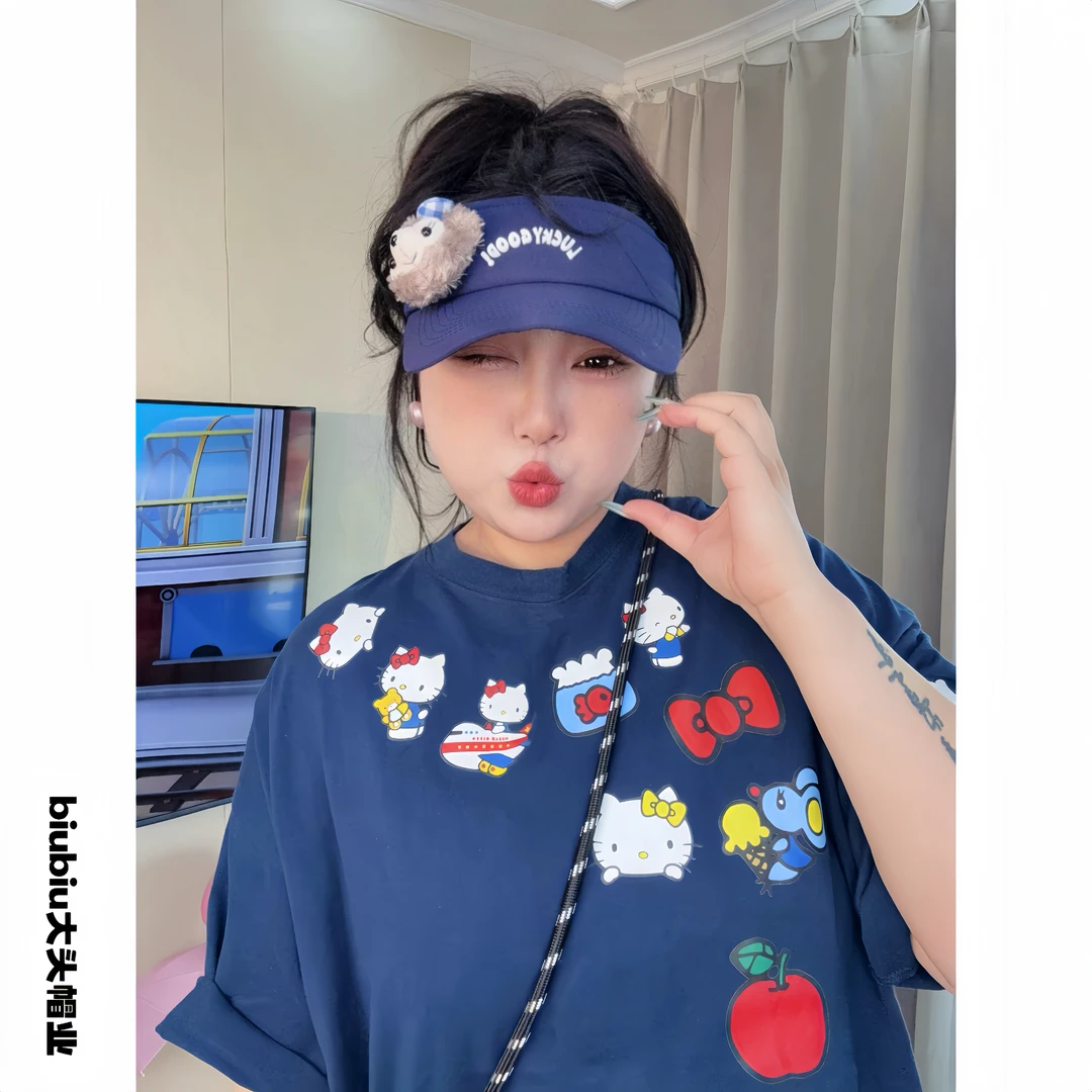 【53cm-63cm】韩国定制大头围“达菲头速干”空顶棒球帽 显脸小空顶帽