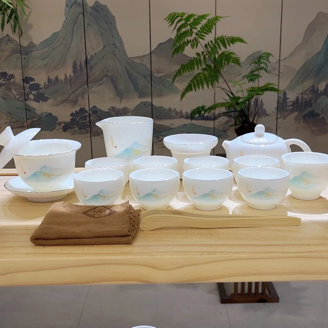 【都彩】日照金山羊脂玉瓷16头