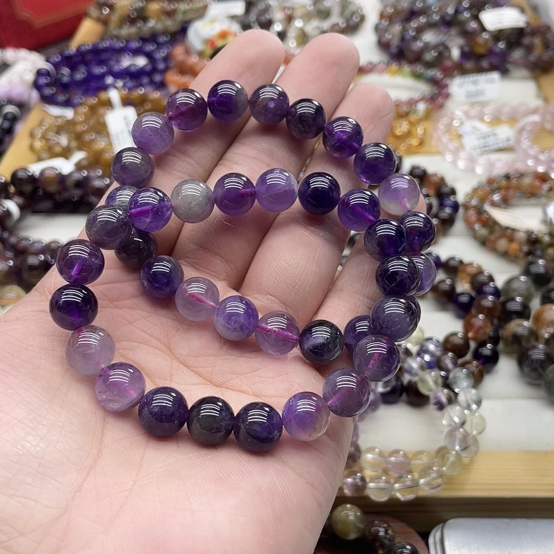 水晶手链未镶嵌多样性发货发一条