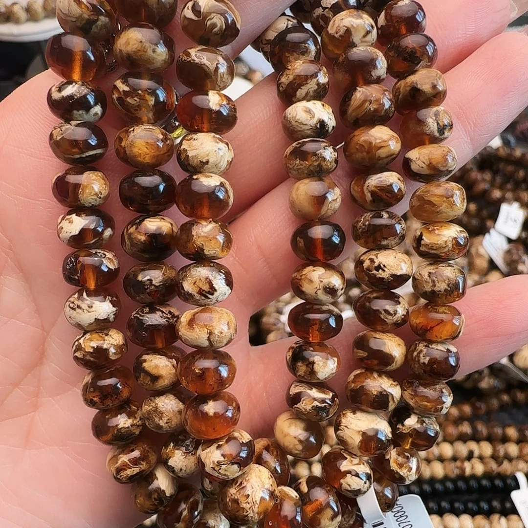 风***1琥珀未镶嵌手链抚顺琥珀