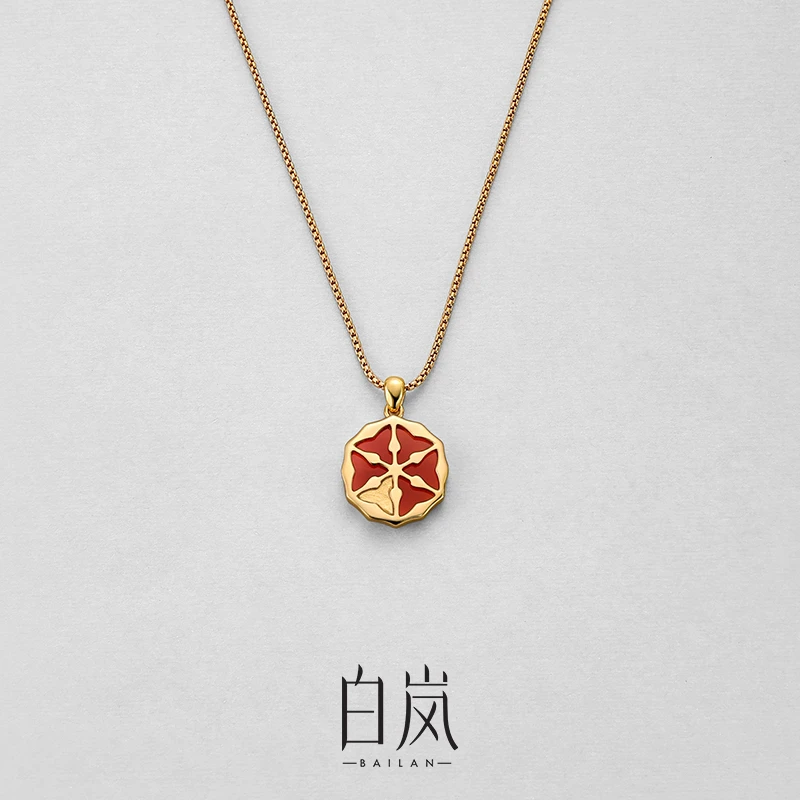 【12月上新】白岚三交六椀菱花项链玛瑙毛衣链秋冬女高级XL6035