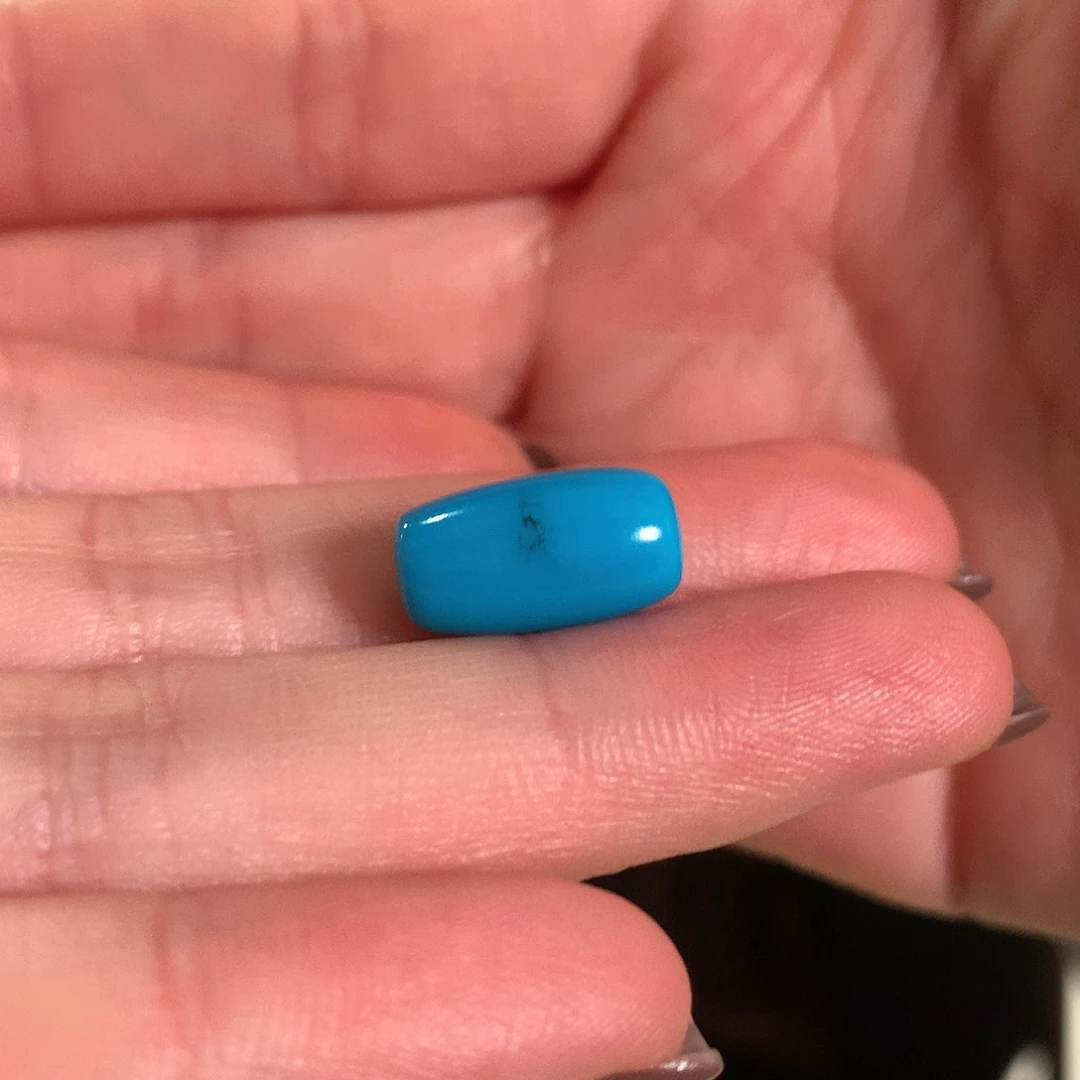 未镶嵌绿松石玉化蓝桶珠