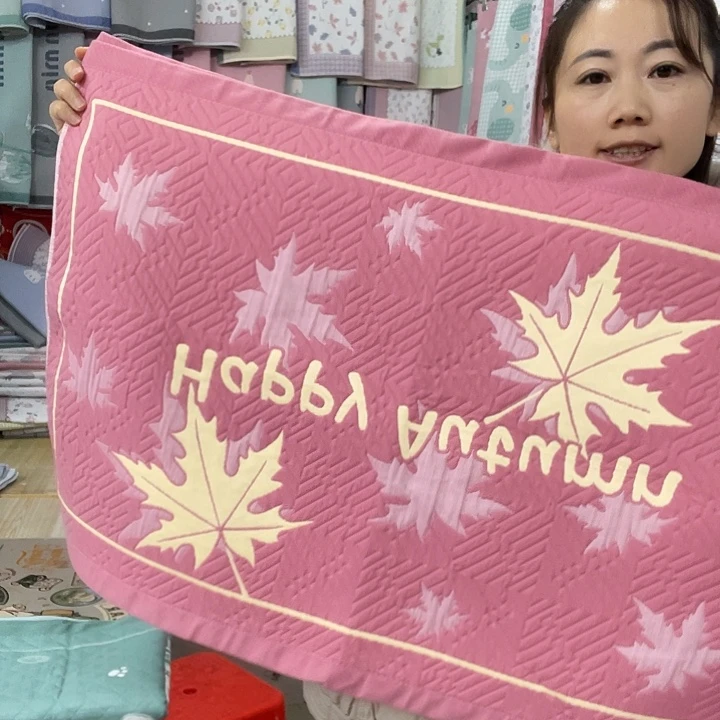 棉特价促销粉色大枫叶