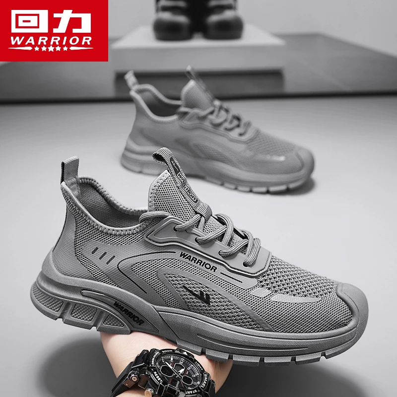 回力男鞋2025新款冬季透气飞织网面运动户外休闲薄款跑步鞋子男款