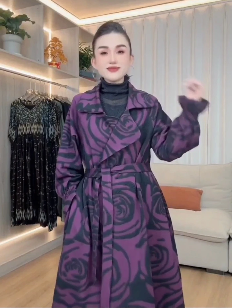 大衣玫瑰外套春秋款