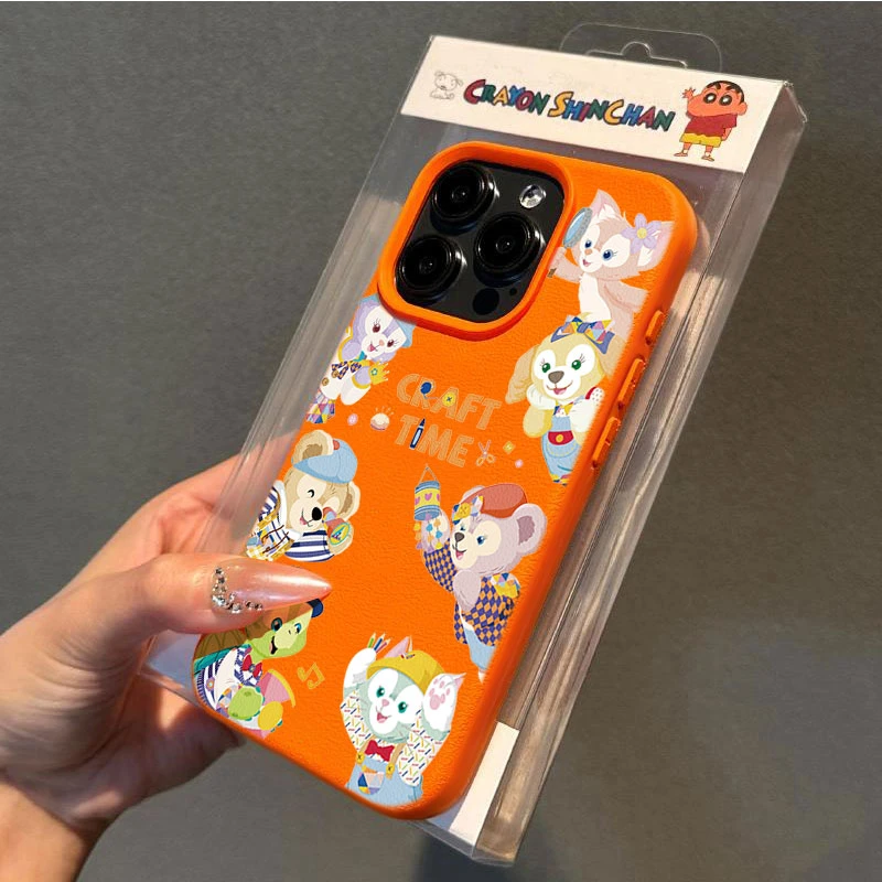 卡通玲娜贝儿适用苹果16p/15手机壳iPhone14promax13荔枝纹12软11