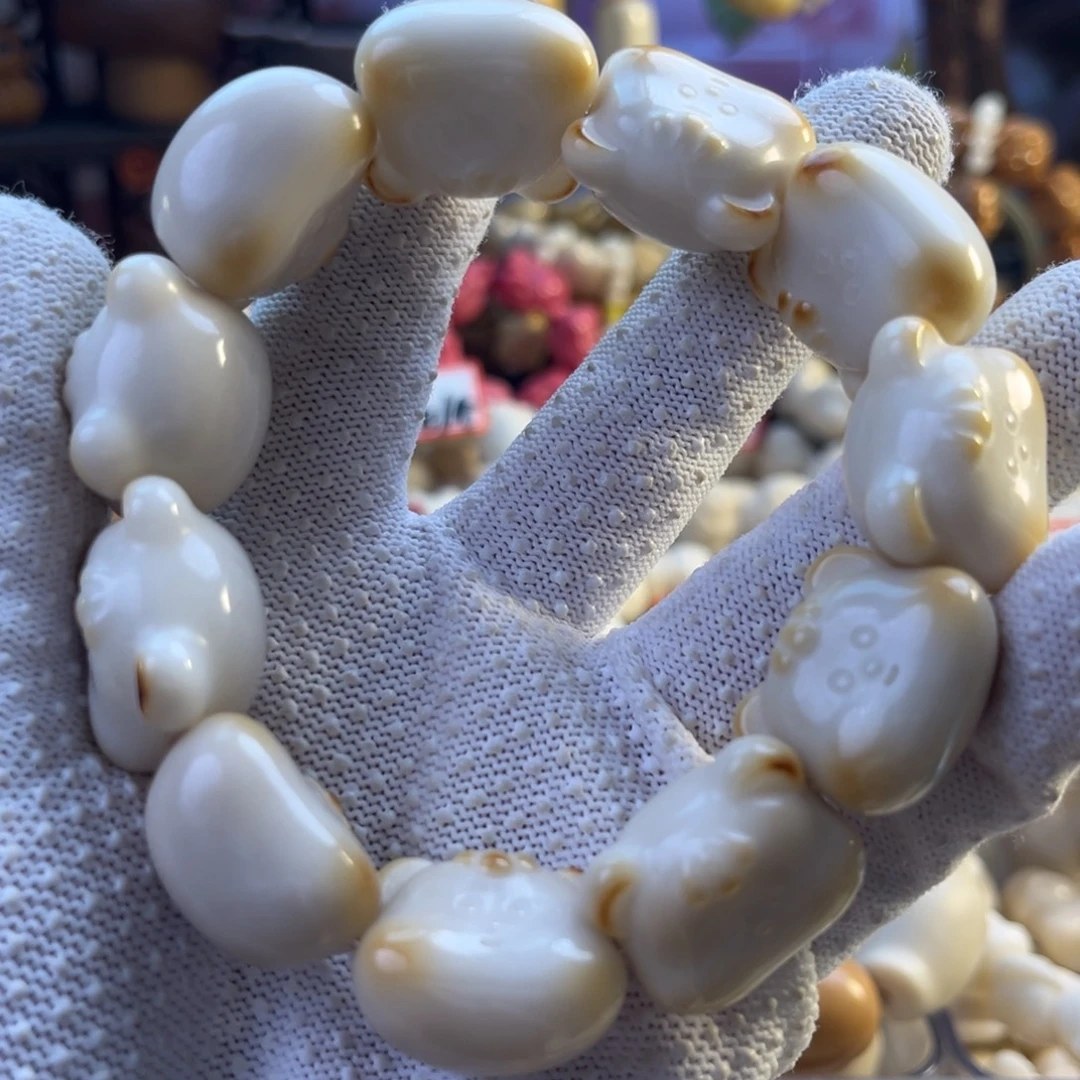 手串菩提根/象牙果-微烤色叮当猫