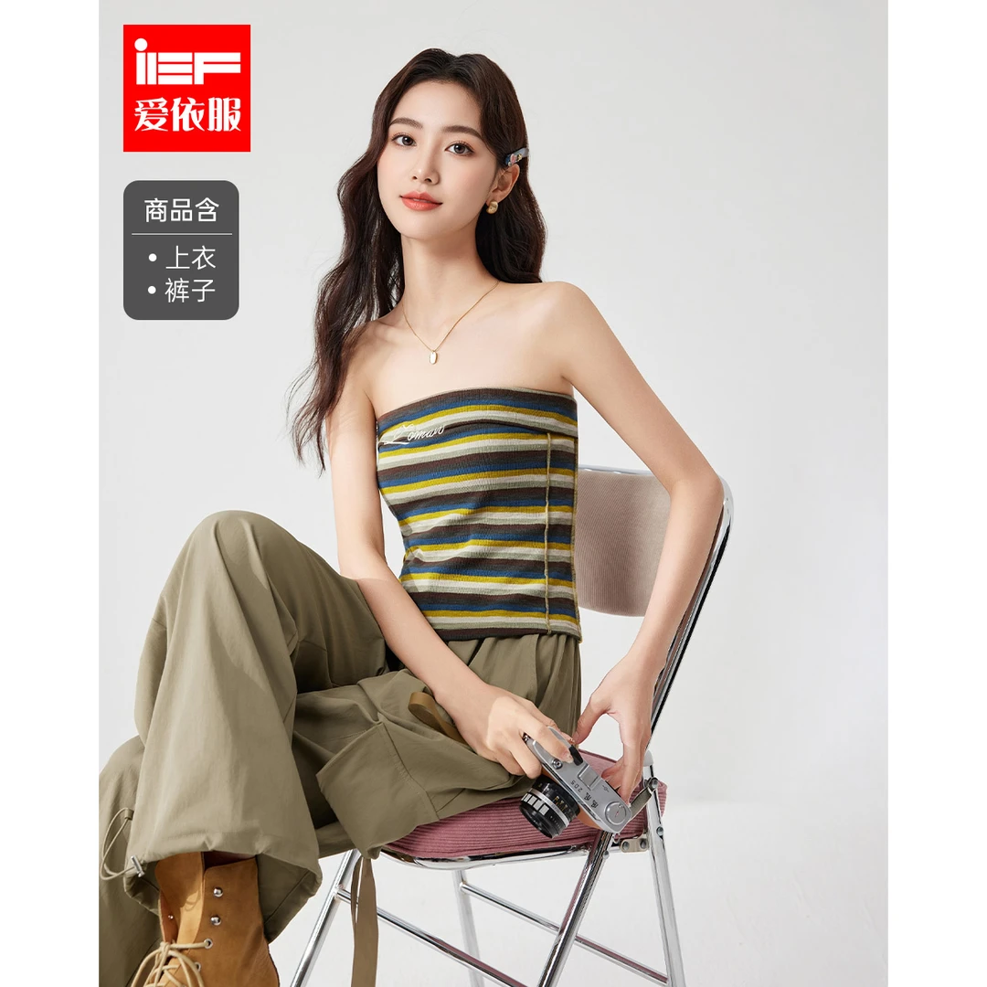 IEF/爱依服时尚套装2025夏季新款美式潮酷个性辣妹气质上下套裤