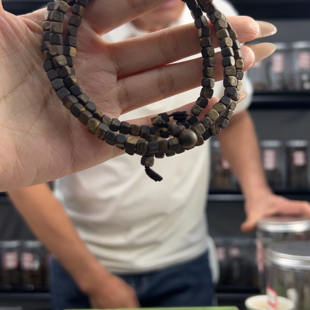 沉香手串奇楠沉香卡5四方珠多多样性发一