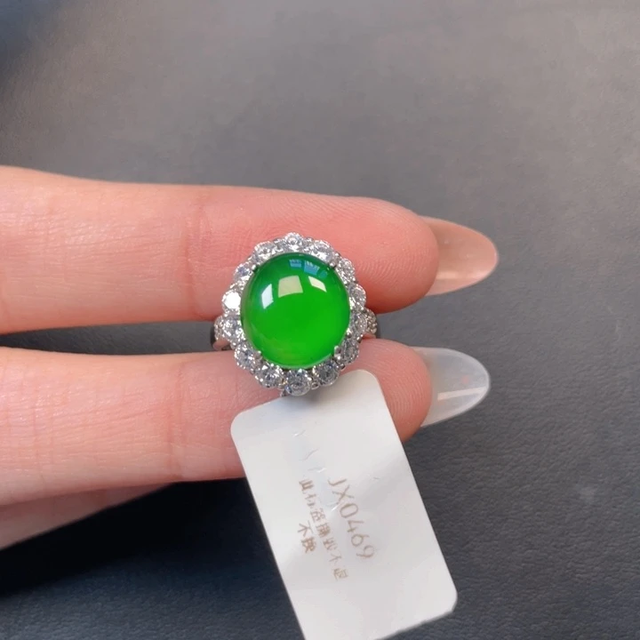 翡翠银S925镶嵌吊坠(不含链)