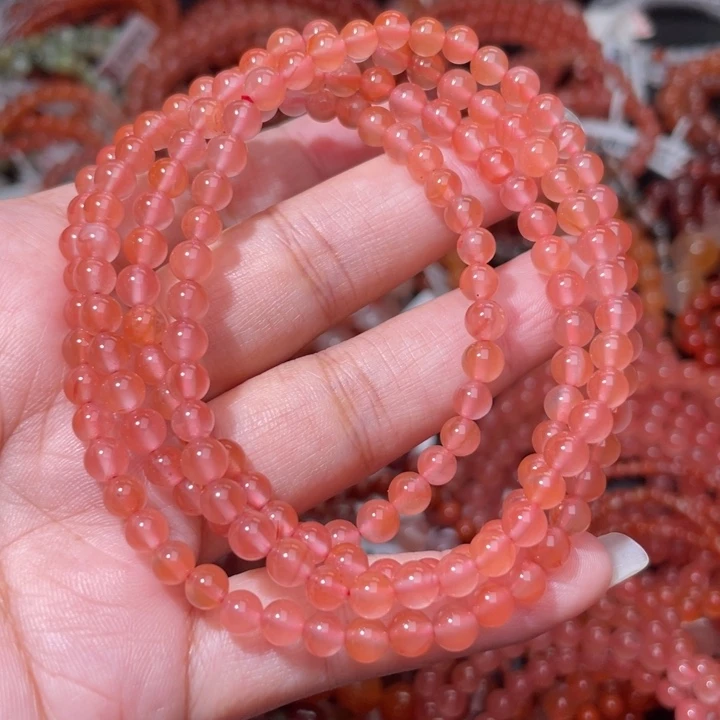 南红玛瑙未镶嵌冰粉多圈4.5m+