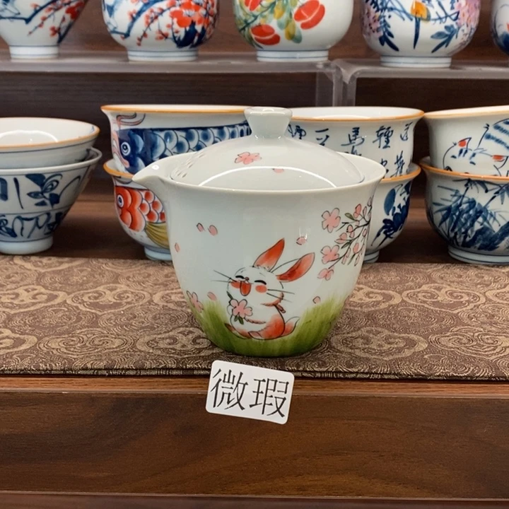 釉下老陶泥手工绘制