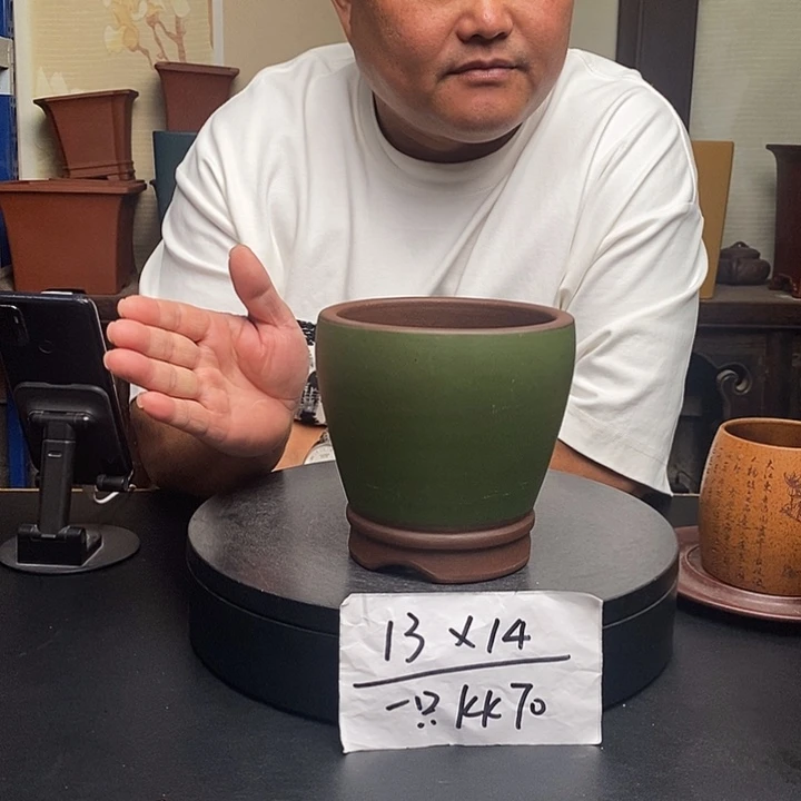 紫砂花盆货号一只KK70