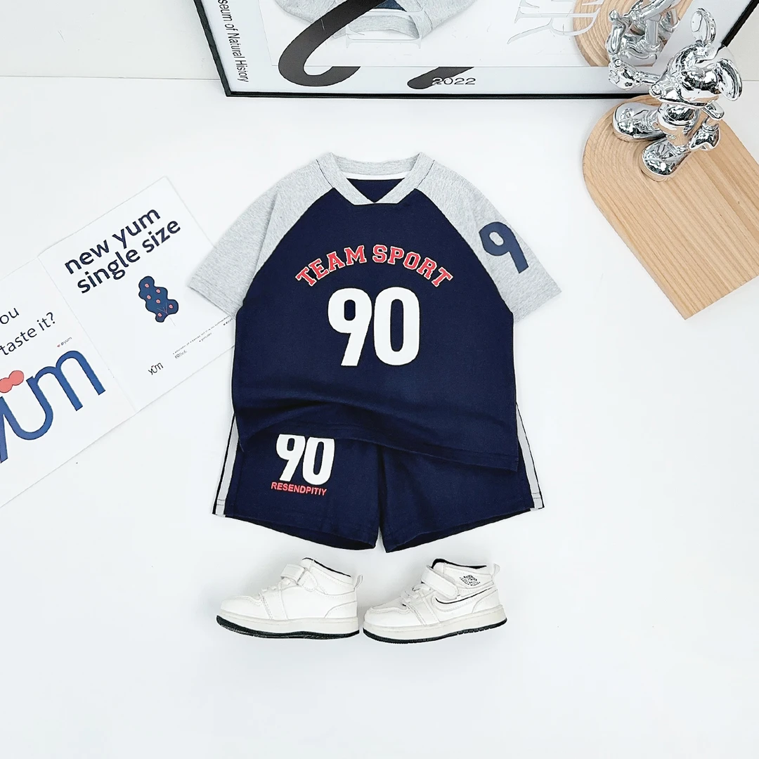 儿童夏装套装夏季2025新款男童短袖两件套 HZ25436 悠悠童话童装