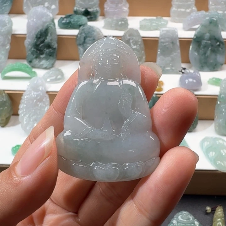 有***猫翡翠未镶嵌项链翡翠