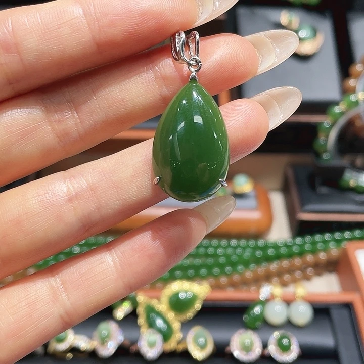 和田玉银S925镀金镶嵌戒指