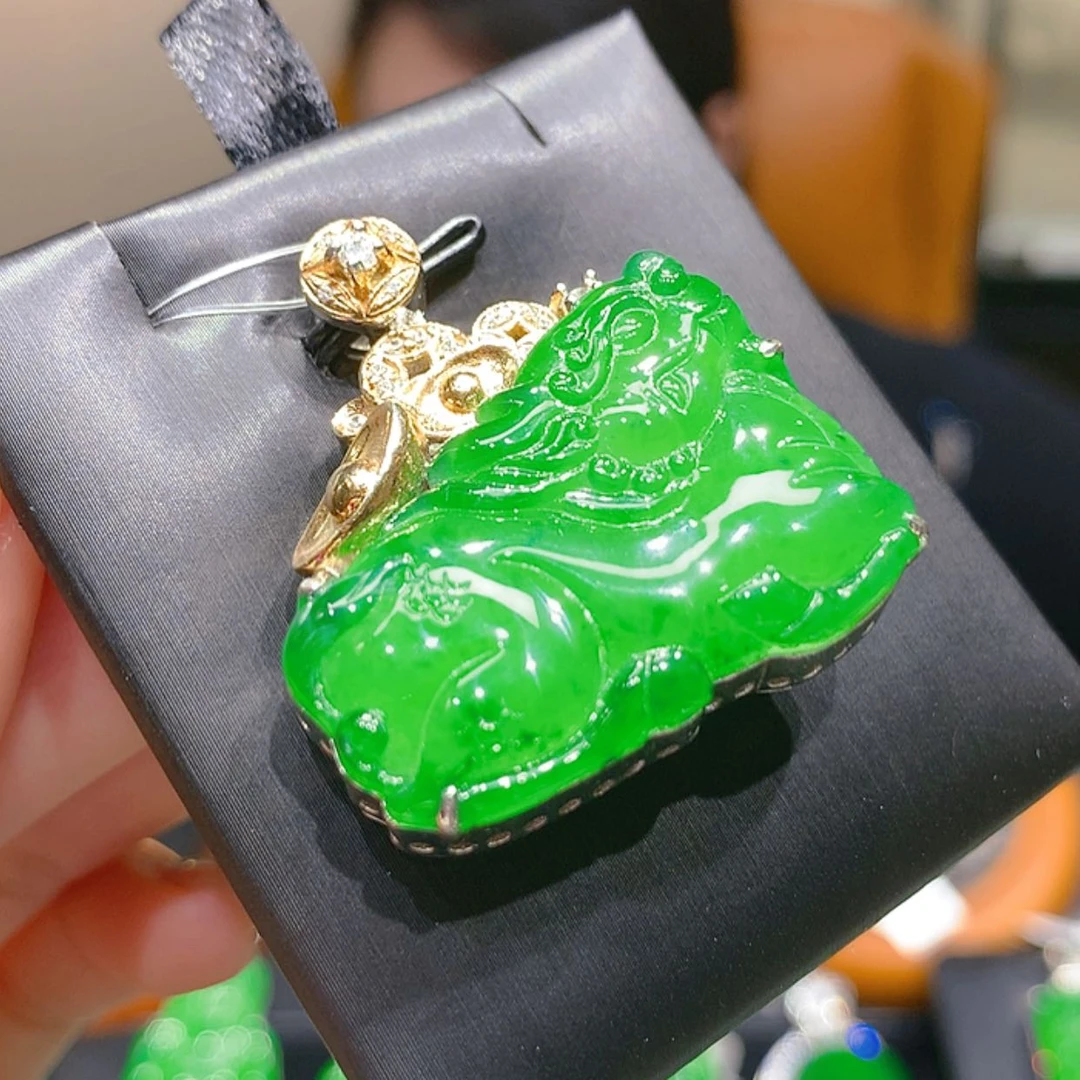 【闪购商品】翡翠颈饰银S925镶嵌4柒姐