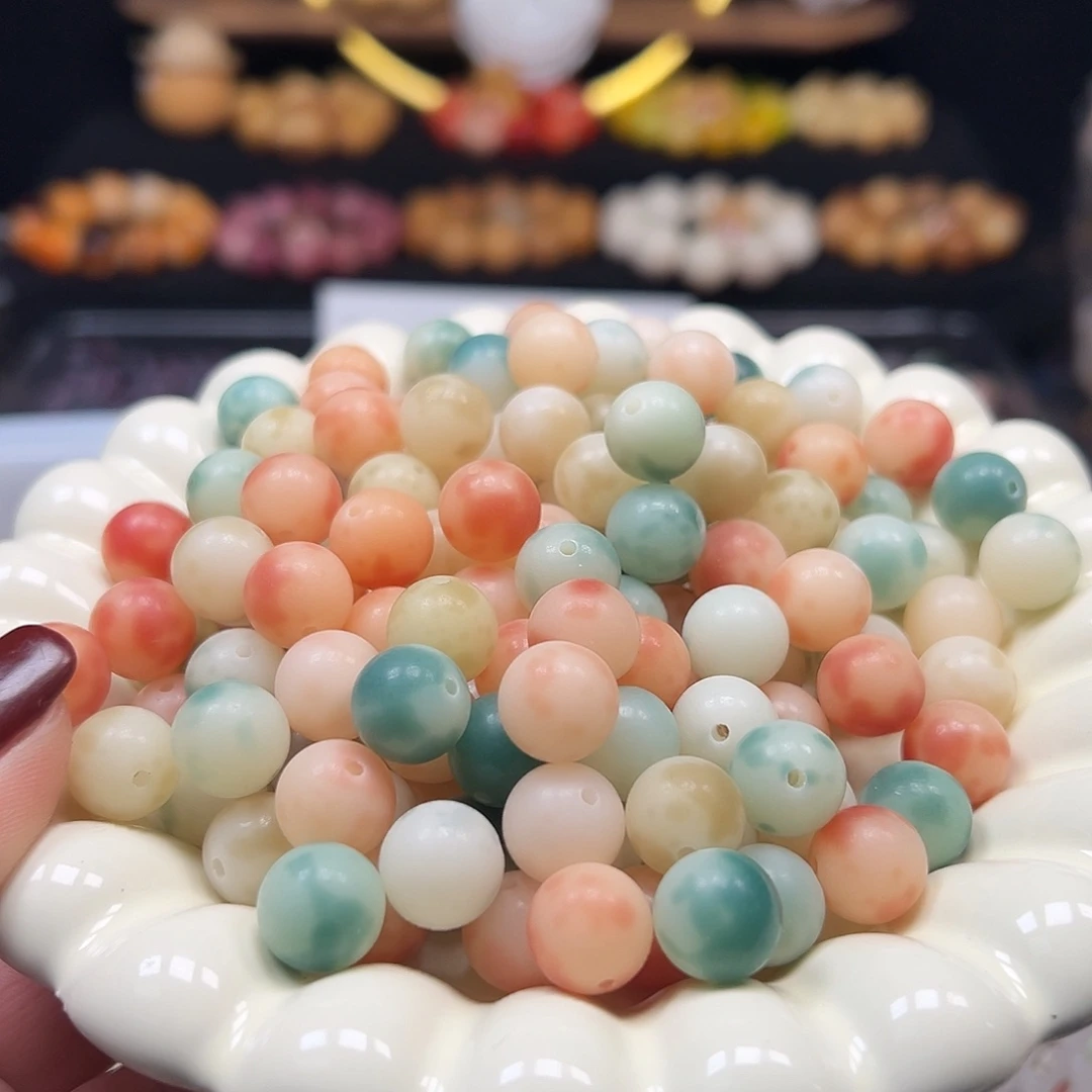 菩提根/象牙果手串卡12非料多宝花皮圆110颗