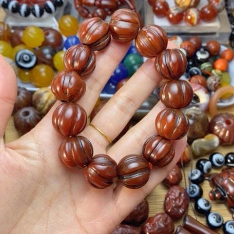 用***会玛瑙/玉髓合金珠宝半成品