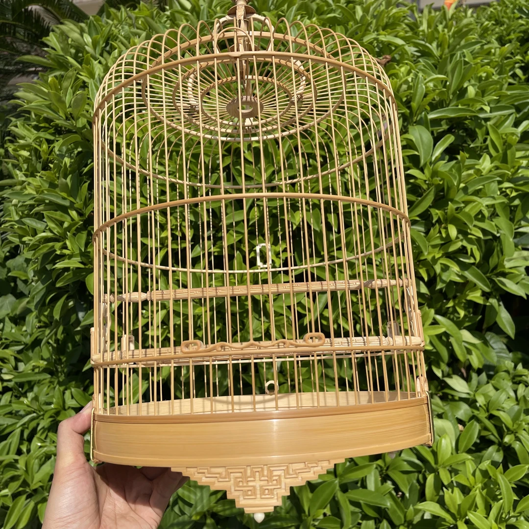 越南黄金麻料手工杂鸟笼石燕仙翁笼身直径30高度30丝距1.3厘米