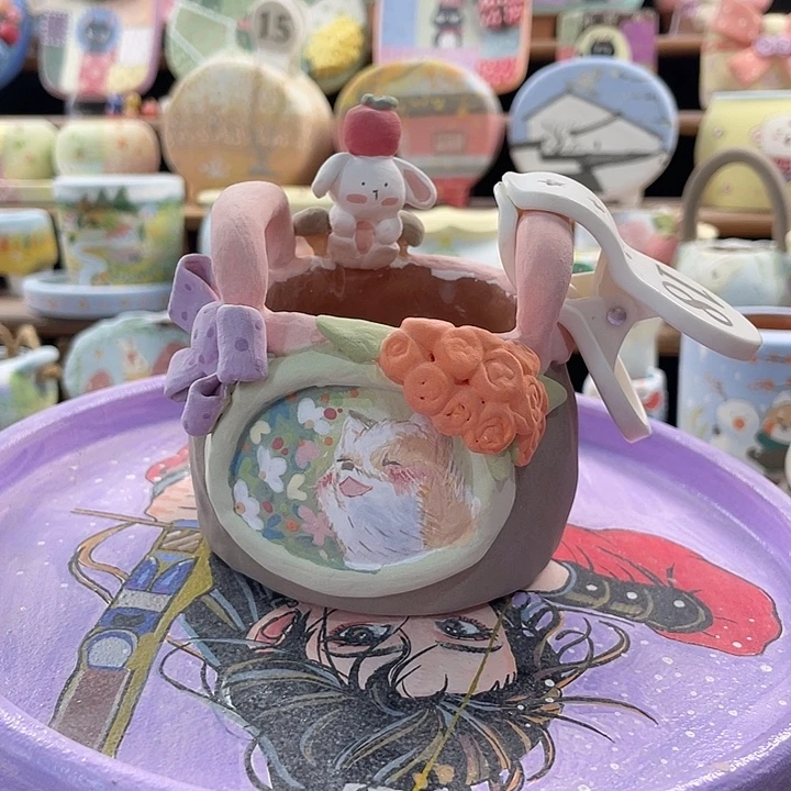 18…..手工手绘花盆