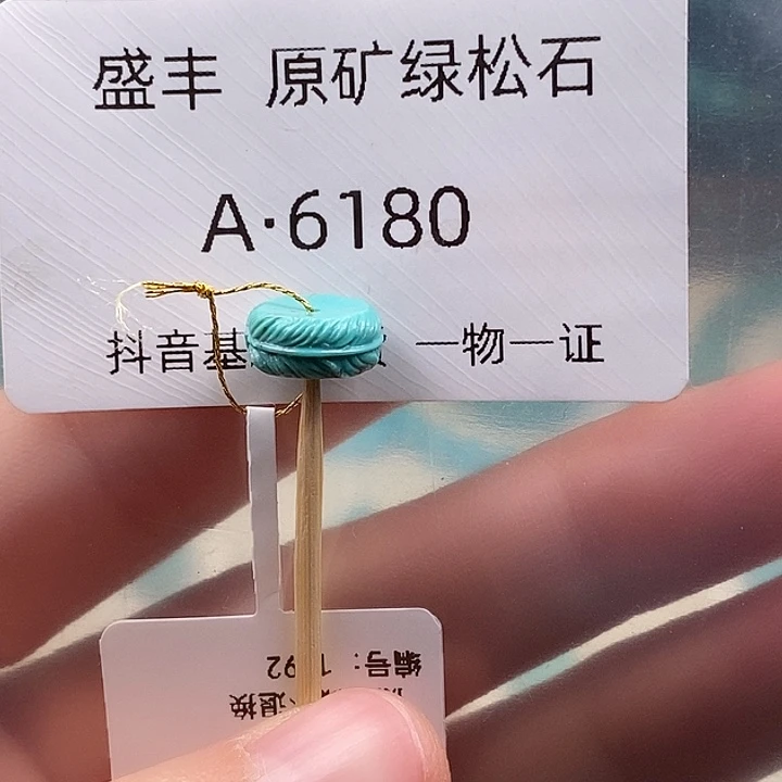 绿松石未镶嵌珠宝奇石9.8*4.3