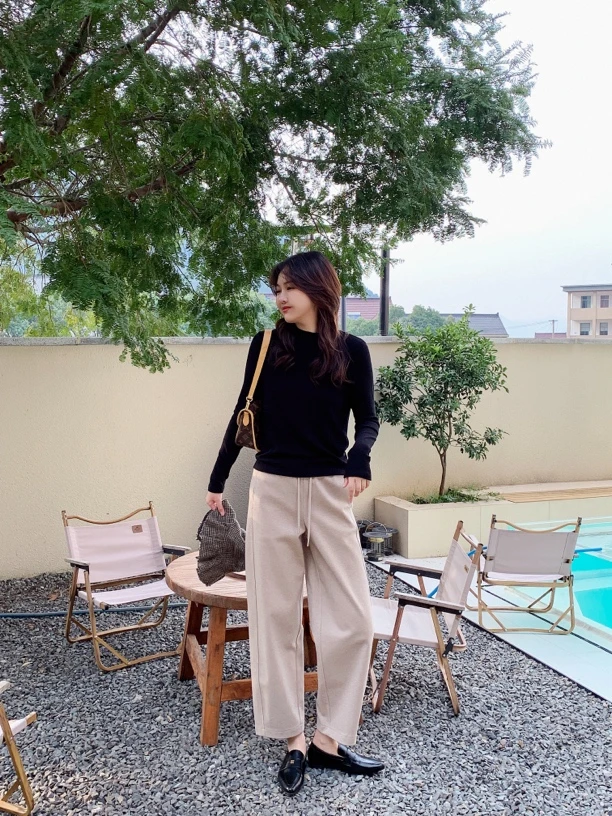 星空毛呢450g加厚微弹九分奶奶裤型no退换