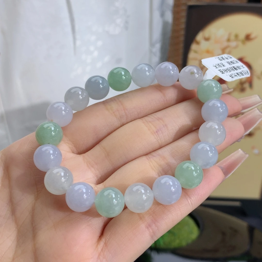 未镶嵌手串翡翠卡10冰润胶马卡龙