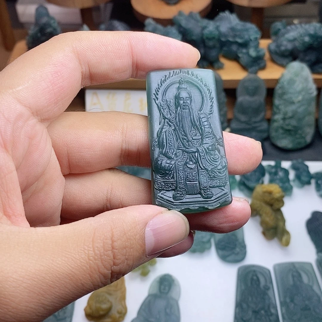 定制翡翠未镶嵌三清