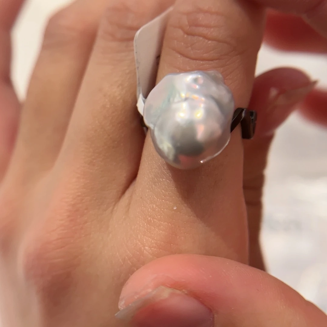 淡水珍珠戒指合金