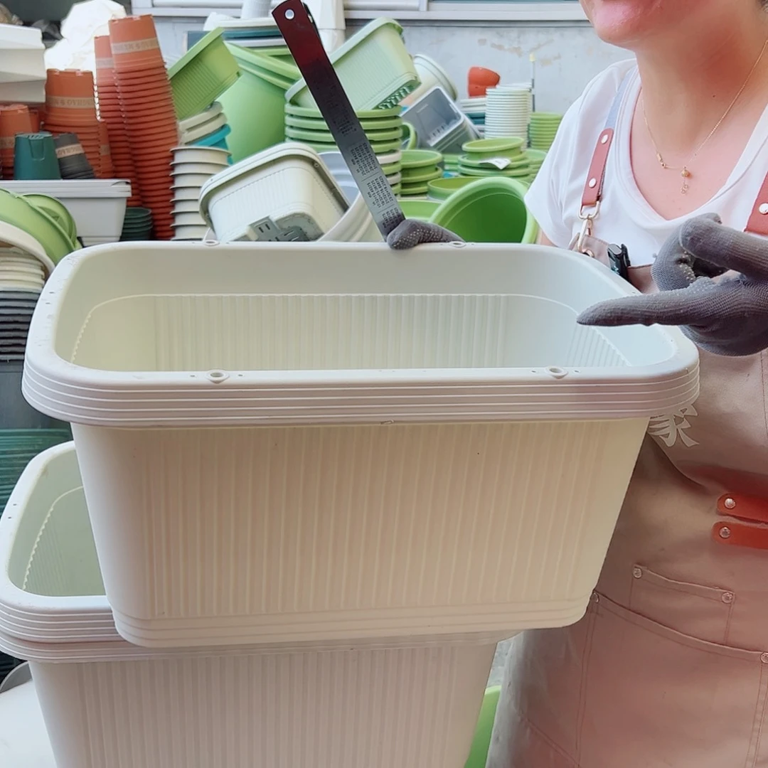 菜盆500#米白色3个无托