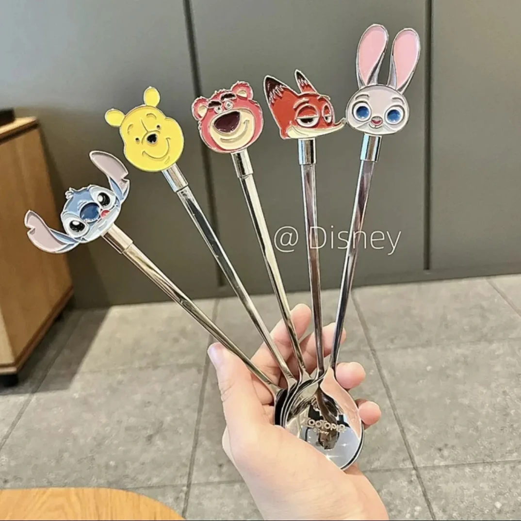 正版授权Disney长柄咖啡搅拌勺304不锈钢精致甜品勺咖啡勺勺子